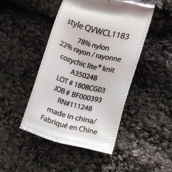 Barefoot Dreams Cozy Chic Lite L/XL Dolman Sleeve Open Front Sweater
